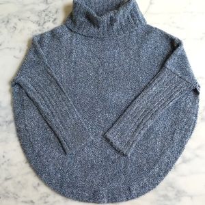 NWOT. Carducci Green/Grey Multicolor Boucle Yarn Wide CowlNeck Sweater/Cover-up.